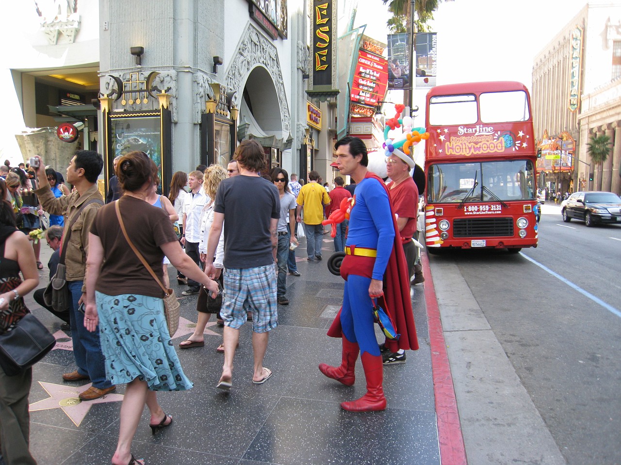 1196 California 2008-03 LA Scene.jpg - A visit to the Los Angeles California area in March of 2008. Activities ranged from Monets at the Getty, street hawkers at Venice Beach, movie look-alikes at Grauman's Chinese Theatre, to the Mission at San Juan Capistrano.